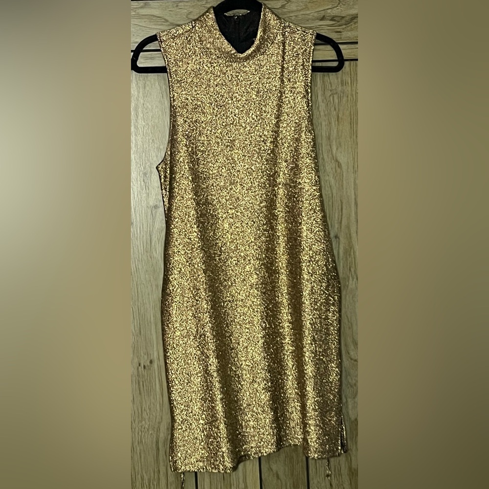 Gold Sleeveless Women's Dress